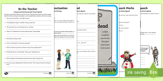 speech marks worksheets teaching resources