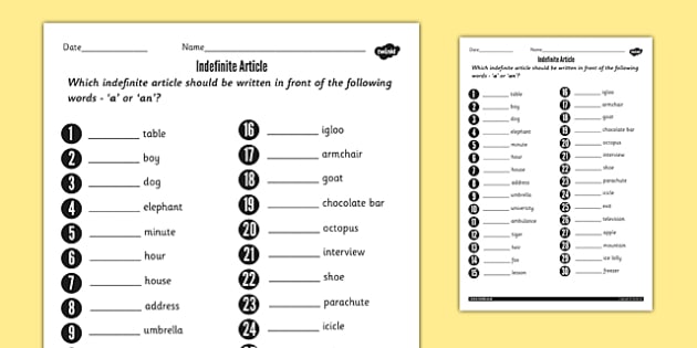 T2 E 1219 Indefinate Article Worksheet_ver_1