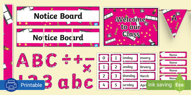 Hollywood Glam Classroom Display Pack