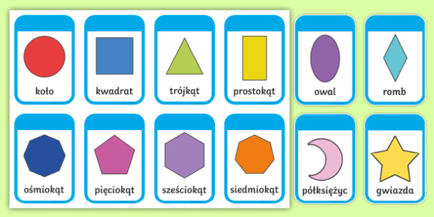 Nazwy Figur Geometrycznych Przedszkole I Klasa 0