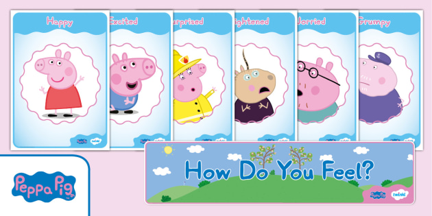 (teacher　Peppa　Twinkl　Flashcards　Emotion　Pig　FREE!　made)