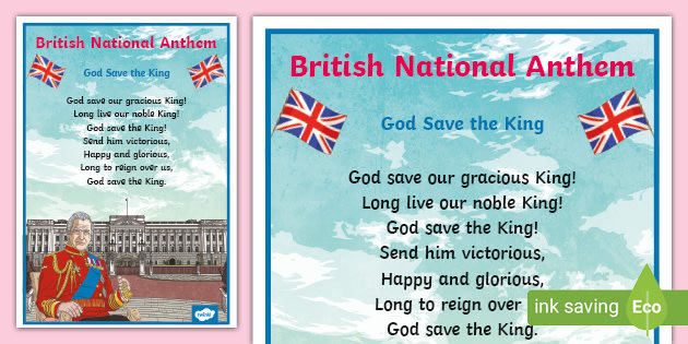 National Anthem Song Song Lyrics Classroom Poster 