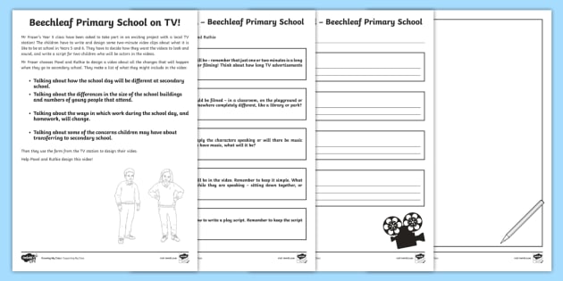 UKS2 Secondary Transition Worksheet Beechleaf Activities