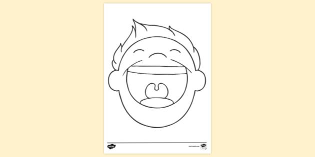 open mouth coloring pages