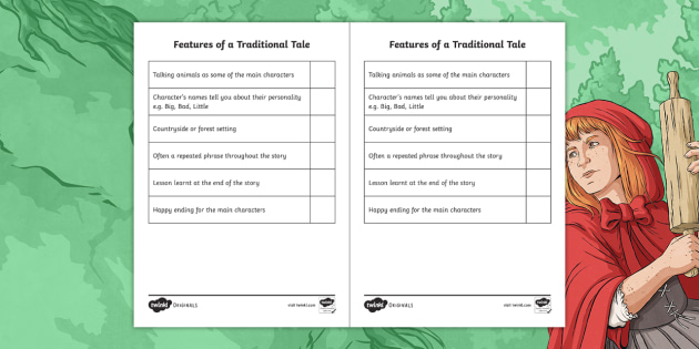 Features of a Traditional Tale KS2 Checklist | Primary