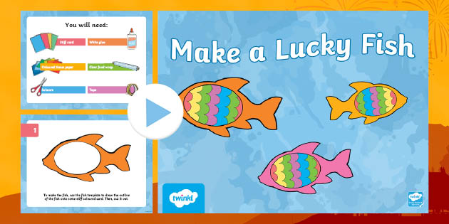 Chinese New Year Make a Lucky Fish Instructions PowerPoint