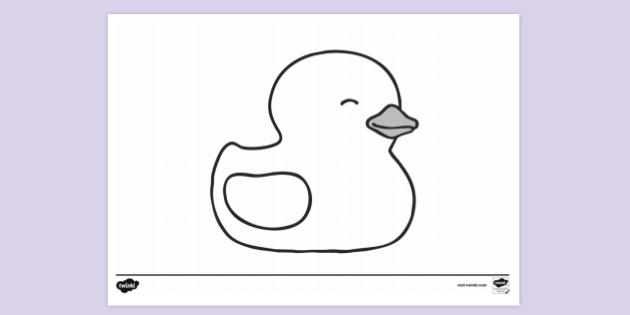 Colouring　(teacher　Colouring　made)　Baby　Sheets　Duck　Page