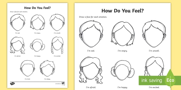 faceless head emotions activity