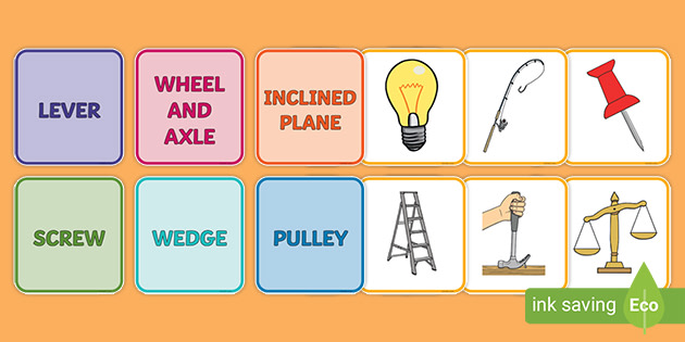 simple machines sorting cards teacher made