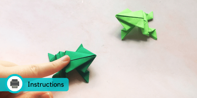 Origami Hopping Frog Origami Instructions Teacher Made