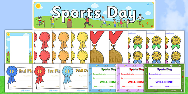 Sports Day Pack Sport Pe Sports Excersize Resource Pack
