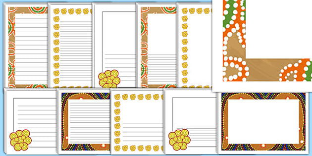 Aboriginal Art Borders Template