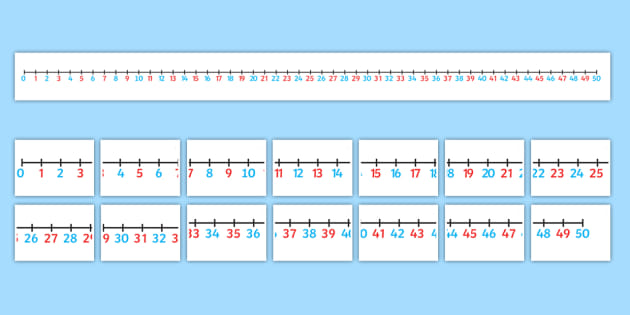 giant number line 0 50 teacher made