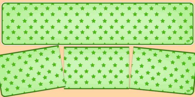 Green Stars On Green Editable Display Banner Display Banner