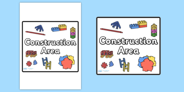 Construction Area Signs Free Printable