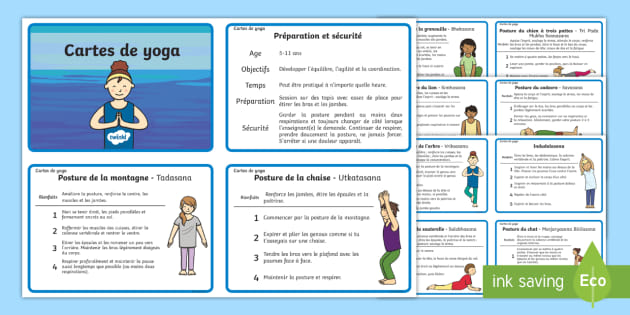 Cartes De Defi Postures De Yoga Teacher Made