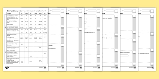 Year 4 English Worksheets With Answers Spag Pack