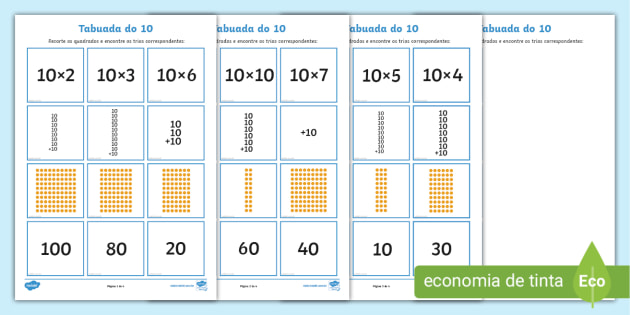 3º ano multiplicação por 10 por 100 e por 1000 - Recursos de ensino