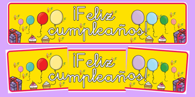 Obligatorio Descubrimiento joyería Pancarta ¡Feliz cumpleaños! - cumpleaños (teacher made)