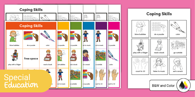 coping-skills-bingo-teacher-made-twinkl for Free Printable Coping Skills Bingo Cards Coping Skills Bingo (Teacher-Made) - Twinkl for Free Printable Coping Skills Bingo Cards