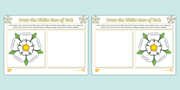 Draw the White Rose of York Worksheet