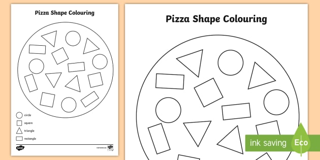 Shape Pizza Colouring Activity Teacher Made 9749