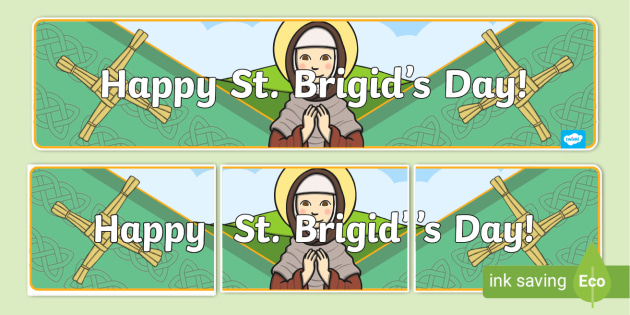 St Brigids Day Greetings Banner Twinkl