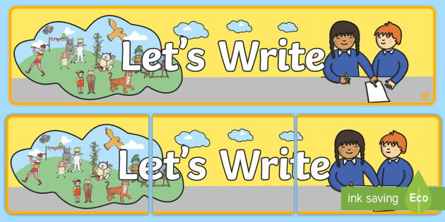 Free Story Writing Display Banner Teacher Made