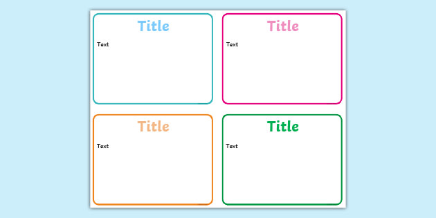 Editable Flash Card Template Teaching Resources for Kids