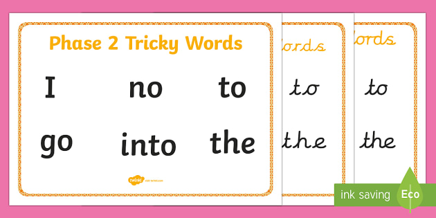 Middle East Phase 2 Tricky Words Word Mat (teacher made)