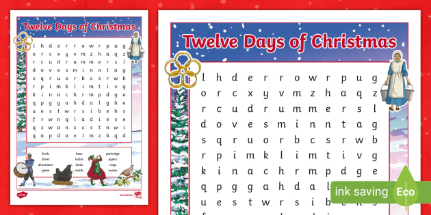 The Twelve Days of Christmas Lyrics (Teacher-Made) - Twinkl
