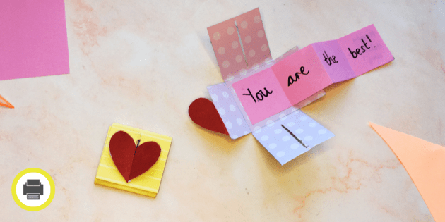 Secret Valentine Origami Paper Craft - Valentine's Day