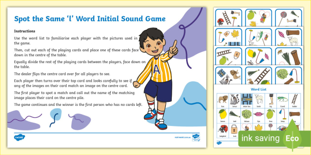 Spot The Same L Word Initial Sound Game Teacher Made