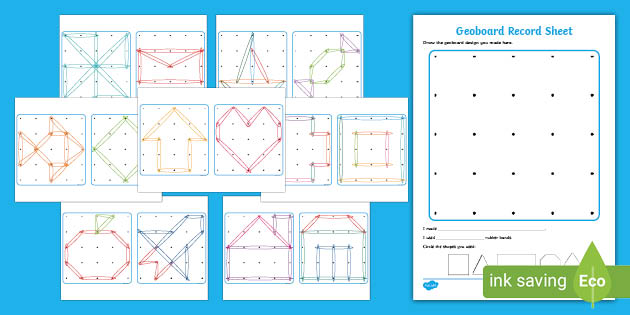 Geoboard Task Cards and Recording Sheet (teacher made)