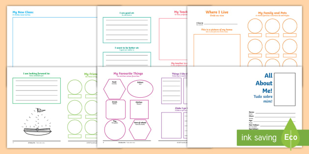 All About Me KS1 Activity Booklet English/Portuguese
