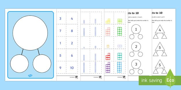 Number Facts To 10 Part Whole Worksheet Worksheets Number Facts To 20