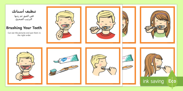 brushing-your-teeth-sequencing-cards-arabic-english-brushing-your-teeth