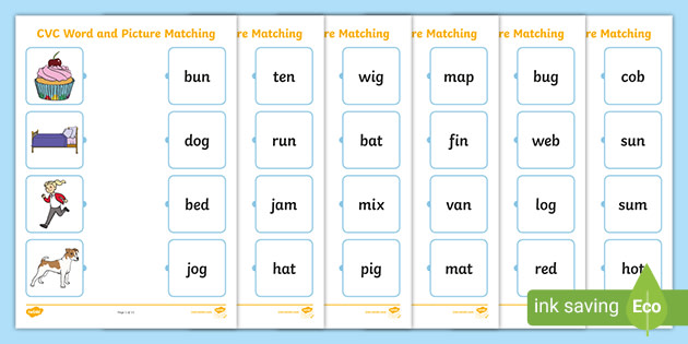 cvc-word-and-picture-matching-mixed-worksheets-cvc-words-with-pictures