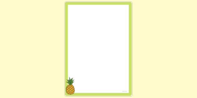 FREE! - Pineapple Page Border | Save time planning | Twinkl