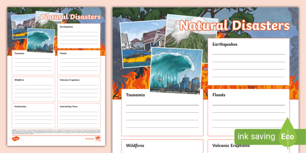Natural Disasters Fact File Template (Teacher-Made) - Twinkl