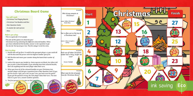 Christmas Board Game KS1 (teacher made)