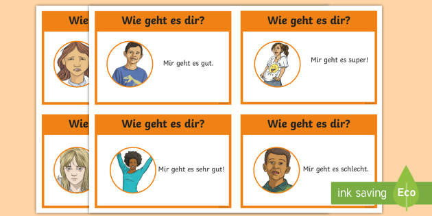 How Are You Flashcards German (teacher made)