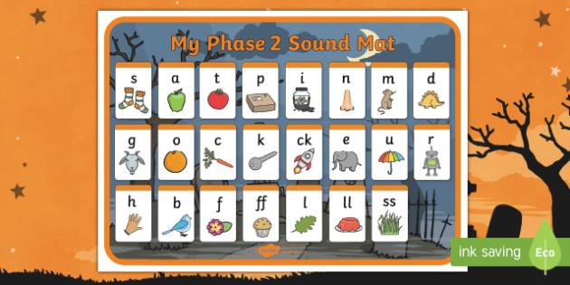 Halloween Themed Phase 2 Sound Mat Teacher Made