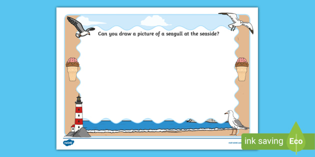 FREE! - Seagull Drawing Prompt (teacher made)