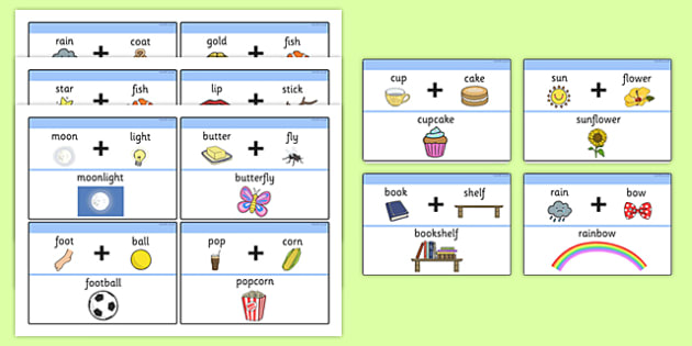 Compound Word Matching Game - Compound Words and Pictures