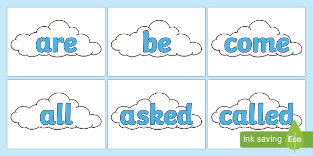Tricky Words on Weather Symbols (Cloud)