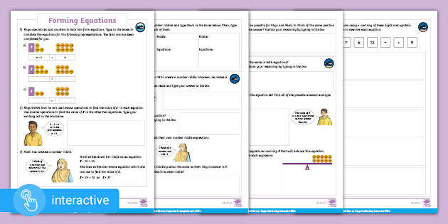 interactive pdf y6 white rose algebra forming expressions