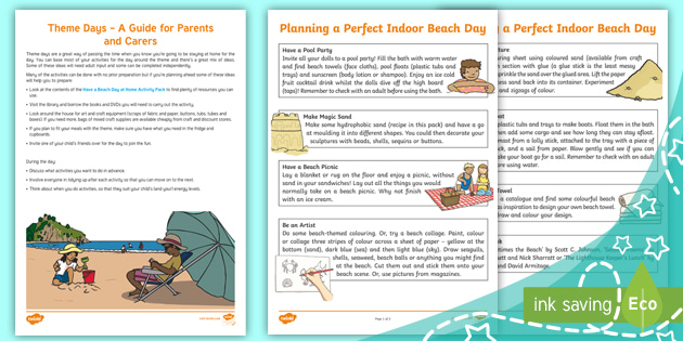 Beach Day Worksheet / Worksheet (teacher made)