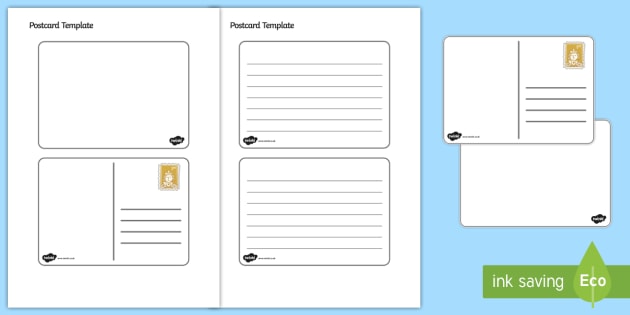 Postcard Template With Lines