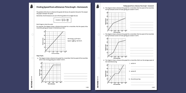 distance vs time graph physics practice problems worksheet